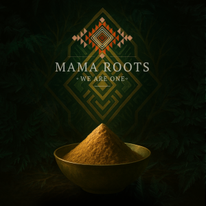 Kaxinawá hapé with deep green tones and tribal shield energy - protective Amazonian rapé