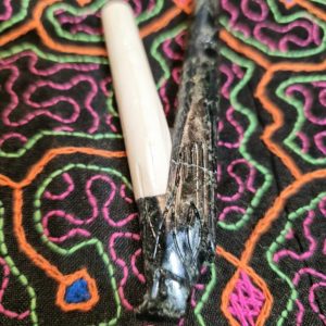 Shipibo Bone Kuripe with Condor Head | Handcrafted Amazonian Hapé Self Applicator