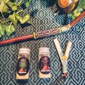 Kene Beaded Tepi, Bone Kuripe & Hapé , Shipibo